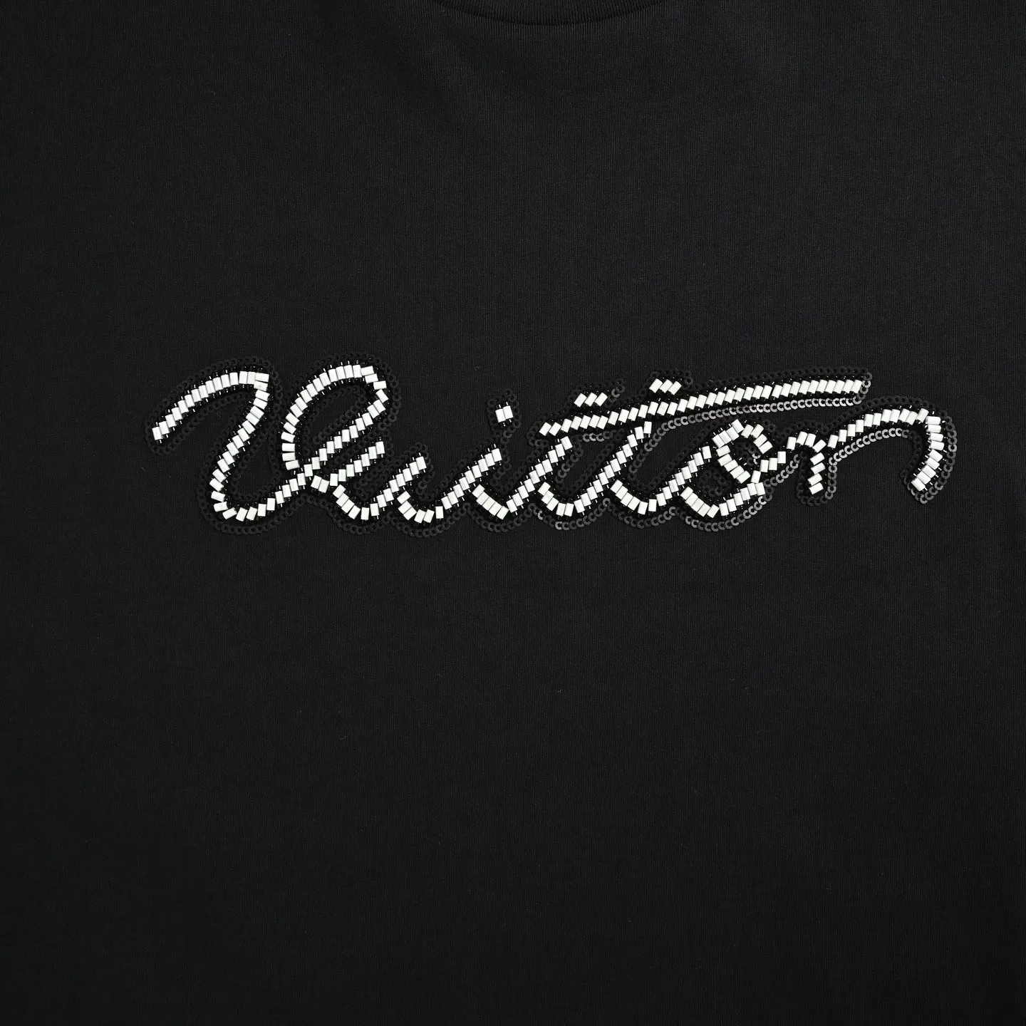 Louis Vuitton/Louis Vuitton 26ss beaded signature letter short sleeves